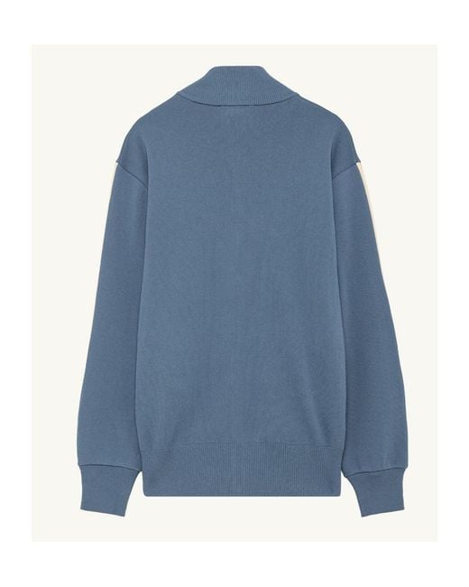 Autry Blue Logo Patch Zipped Jacket for men