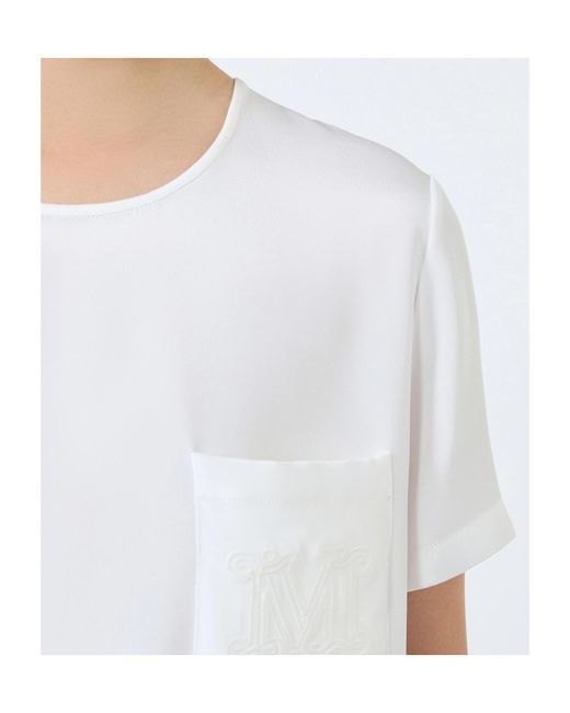 Max Mara White Crewneck Short-Sleeved T-Shirt