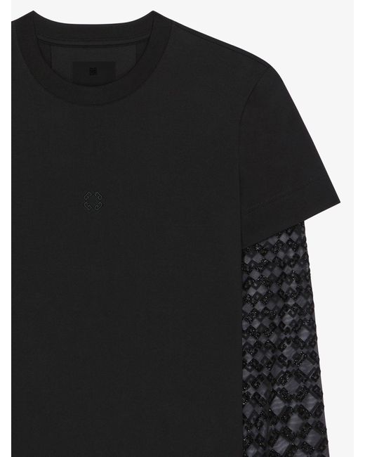 Givenchy Black Long-Sleeve Double-Layer T-Shirt