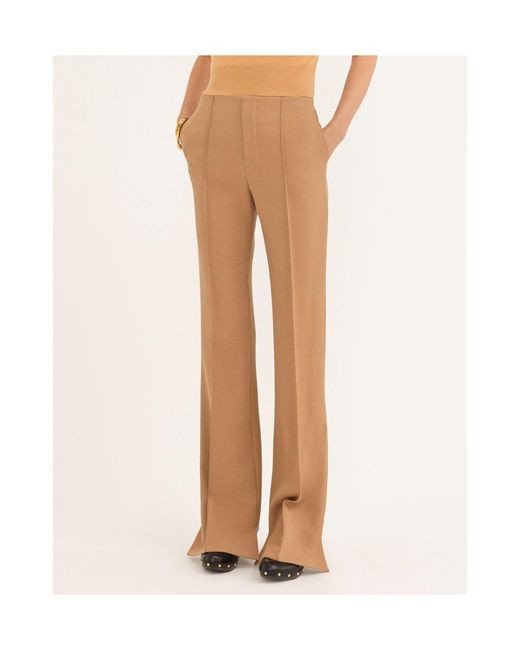 Chloé Natural Pleated Casual Pants