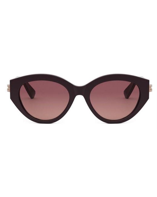 BVLGARI Brown Cat-Eye Sunglasses