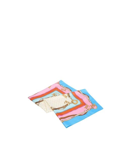 Pinko White Limbo Graphic Printed Scarf