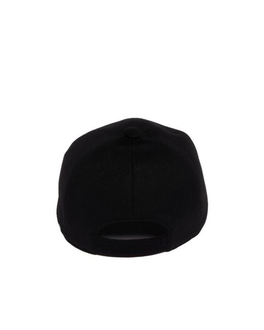 Loro Piana Black Logo Embroidered Cap for men