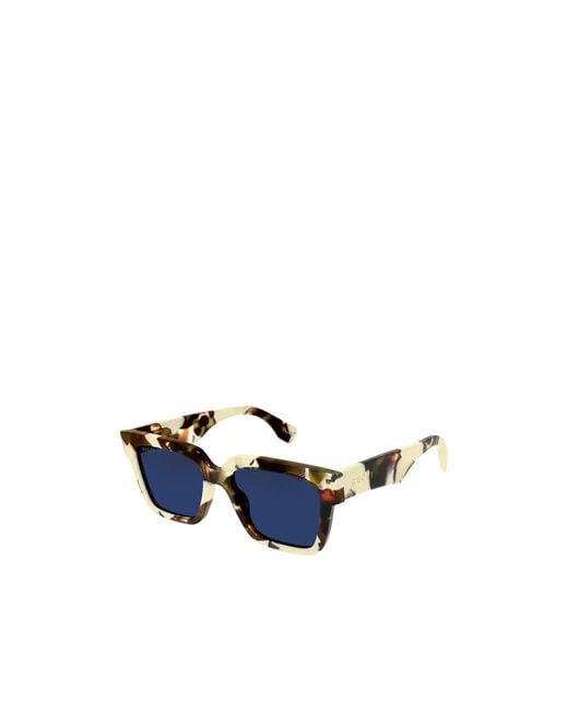 Gucci Blue Eyewear Rectangle Frame Sunglasses for men
