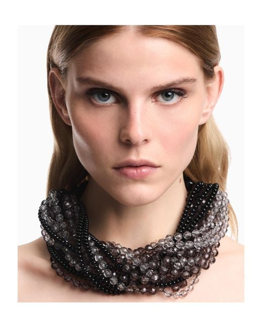 Emporio Armani Multicolor Multi-Strand Beaded Necklace