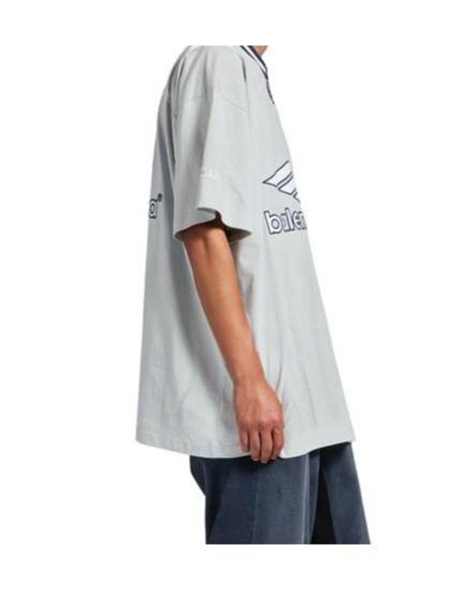 Balenciaga White 3B V-Neck Oversized Football T-Shirt for men