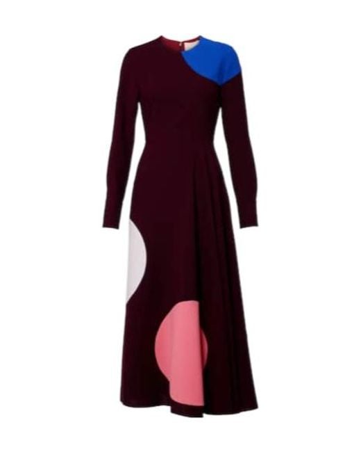 Roksanda Red Withiel Printed Crêpe Midi Dress