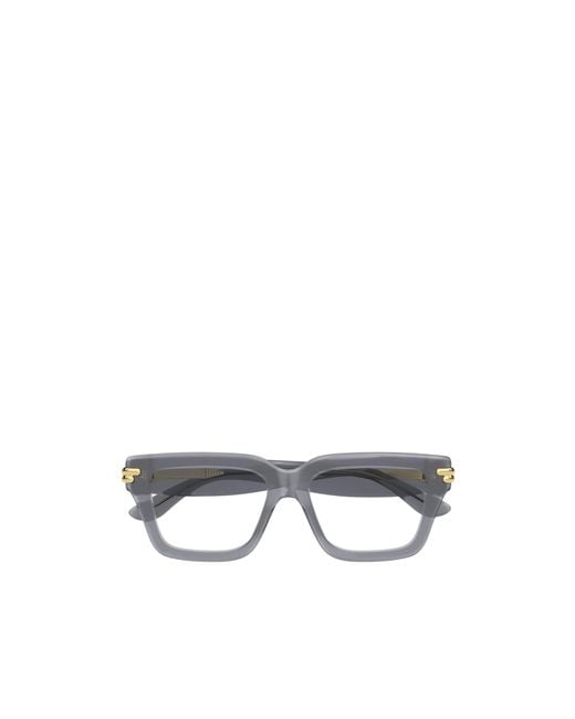 Bottega Veneta White Eyewear Square Frame Glasses for men