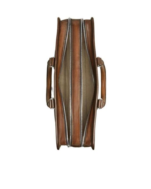 Berluti Brown Deux Jours Briefcase for men