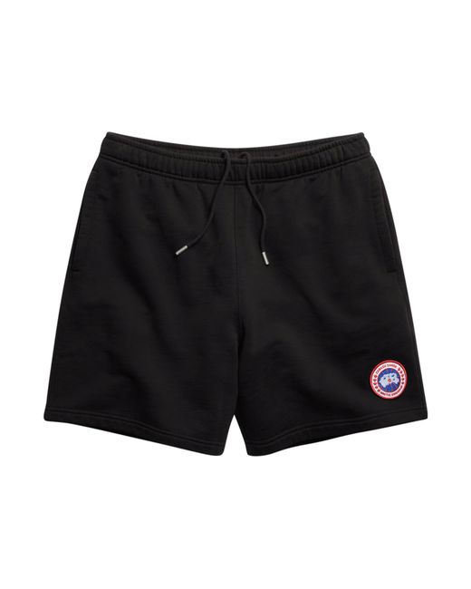 Canada Goose Black Logo-Patched Track Shorts for men