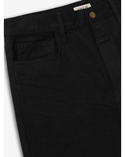 Fear Of God Black Rinsed-Effect Jeans for men