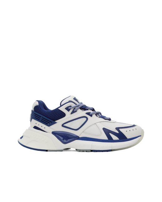 Amiri Blue Low-Top Grained Leather And Mesh Sneakers for men