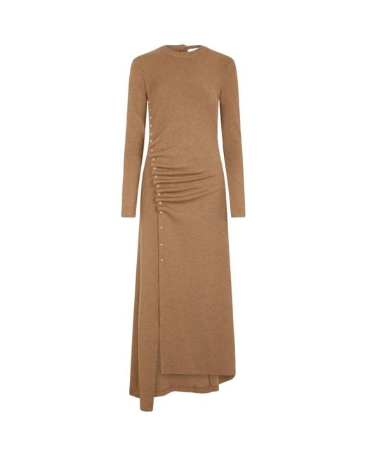 Rabanne Natural Gathered Long Dress