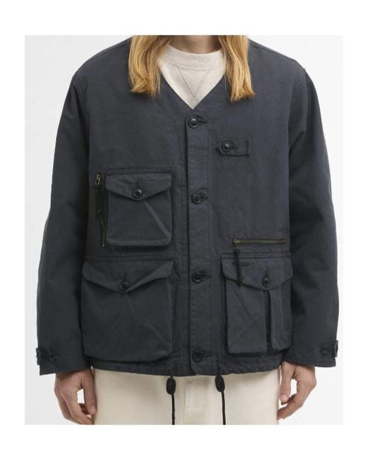Barbour Black Endurance Button Multi-Pocket Jacket for men