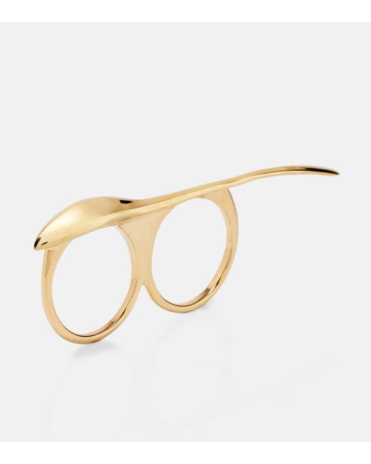 Givenchy White Logo Detail Ring