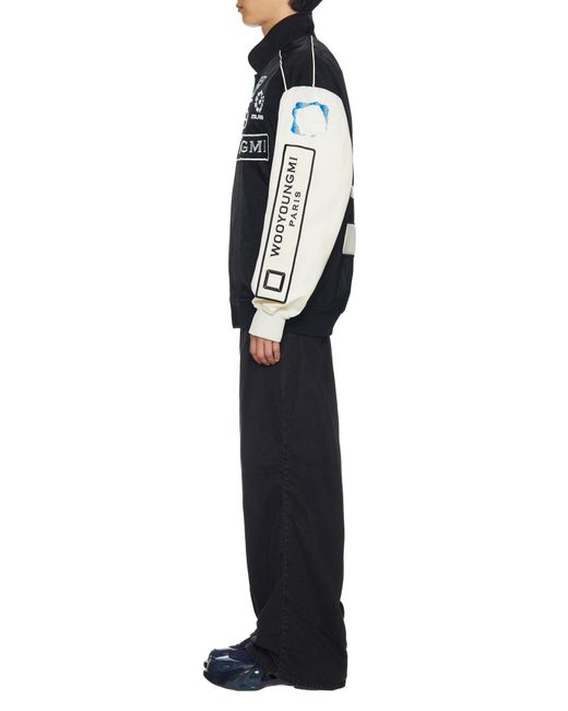 Wooyoungmi Black Long-Sleeved Zipper Casual Jacket for men