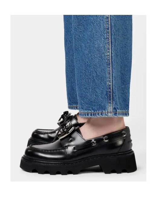 Roger Vivier Black Viv' Rangers Truck Boat Shoes