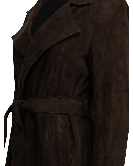 Nour Hammour Black Pointed Collar Coat
