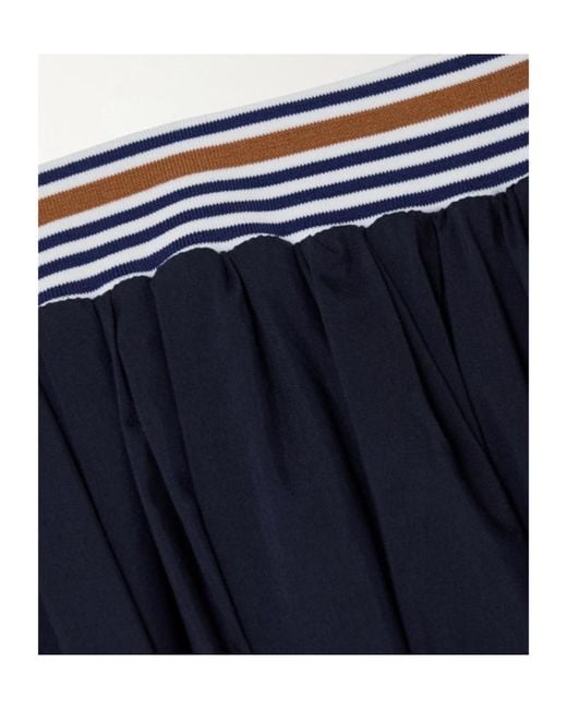 Veronica Beard Blue Evelina Pleated Skirt