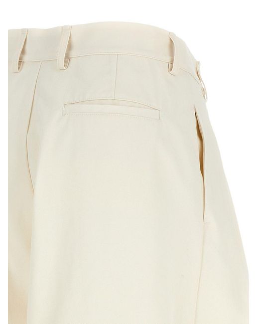 DARKPARK White Tie-Waist Wide-Leg Pants