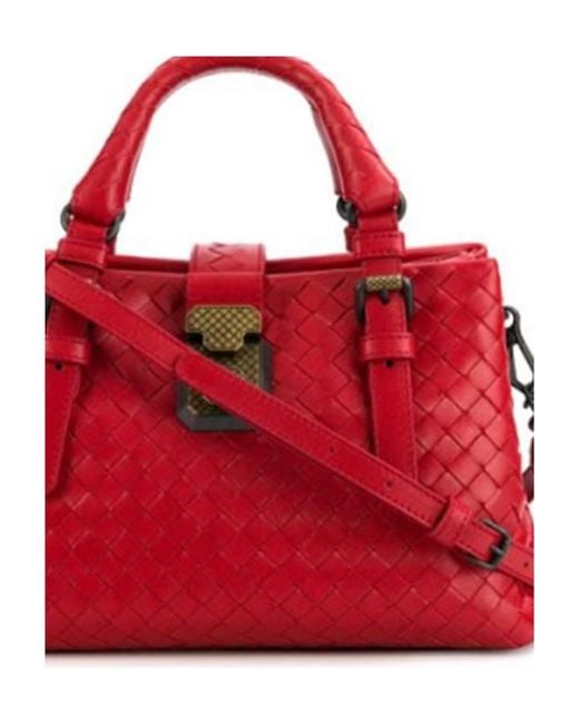 Bottega Veneta Red Knitted Handbag