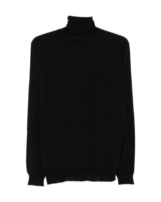 Lardini Black Virgin-Wool Sweater for men
