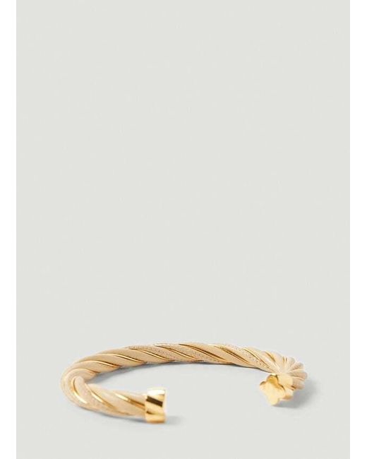 Bottega Veneta Metallic Twist Cuff Bracelet