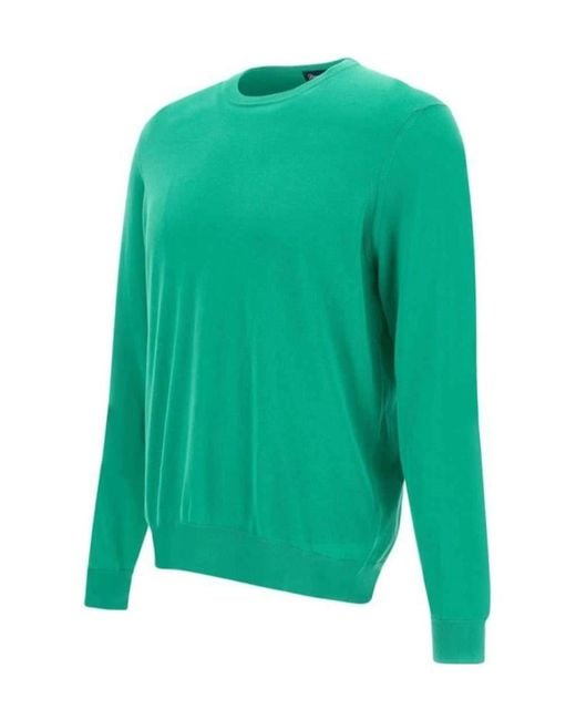 Drumohr Green Crew-Neck Long-Sleeve Jumper for men