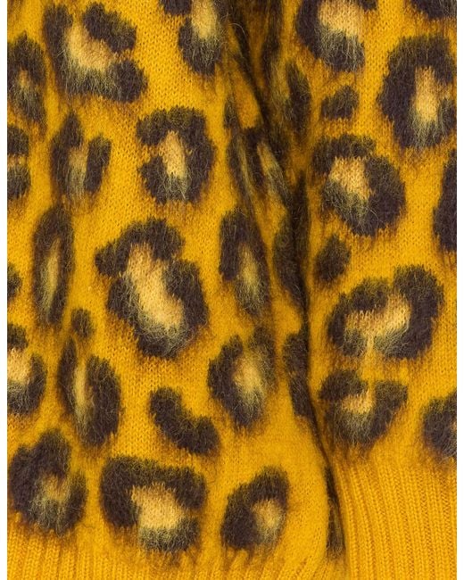 Bottega Veneta Yellow V-Neck Knitted Cardigan