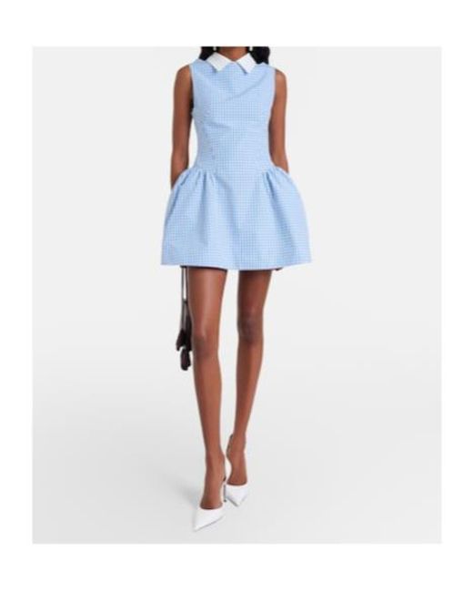 ShuShu/Tong Blue Gingham Cotton Minidress