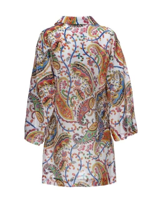 Etro Multicolor V-Neck Printed Tunic