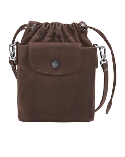 Longchamp Brown Le Pliage Xtra Xs Bucket Bag