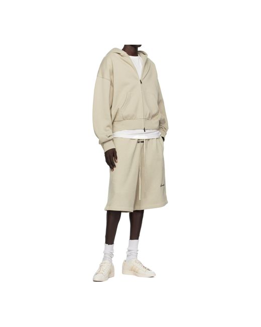 Fear Of God Natural Classic Fit Fleece Zip-Up Hoodie for men