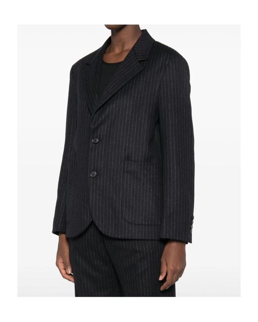 Barena Black Pinstripe Twobutton Blazer