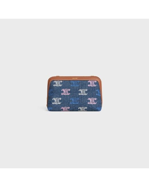 Céline Blue Clutch On Chain Cuir Triomphe