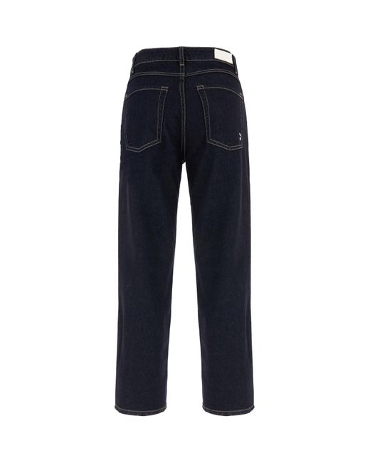 ICON DENIM Blue Belt-Lined Denim Trousers