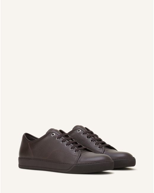 Lanvin Brown Textured Low-Top Sneakers for men