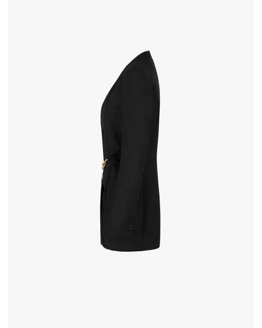 Givenchy Black Belted Chain Blazer Jacket