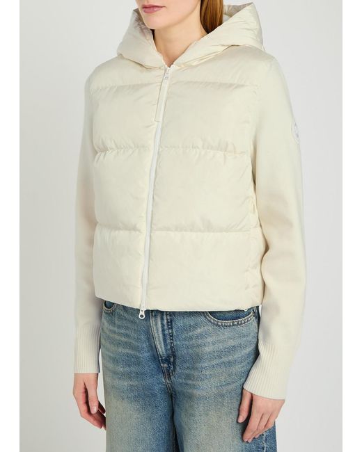 Canada Goose White Hooded Down Jacket