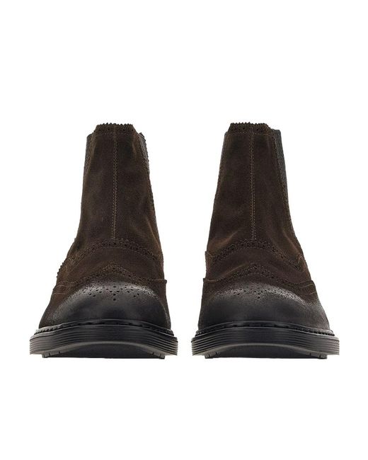 Hogan Black Round-Toe Chelsea Boots for men