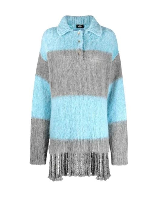 Etro Blue Knitted Dresses