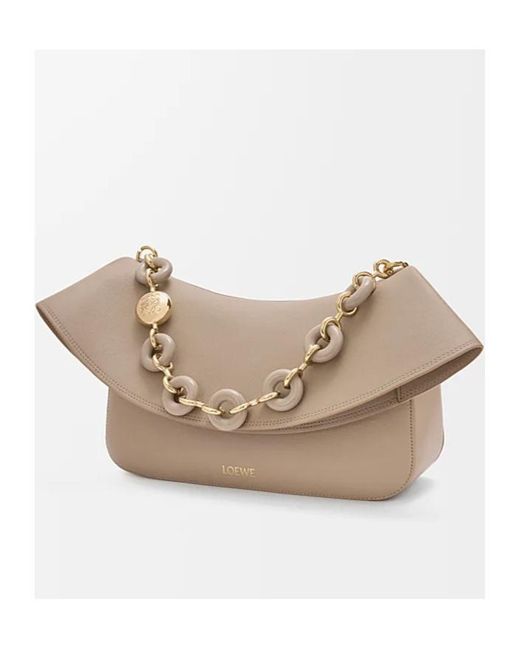Loewe Natural Medium Leather Ola Shoulder Bag