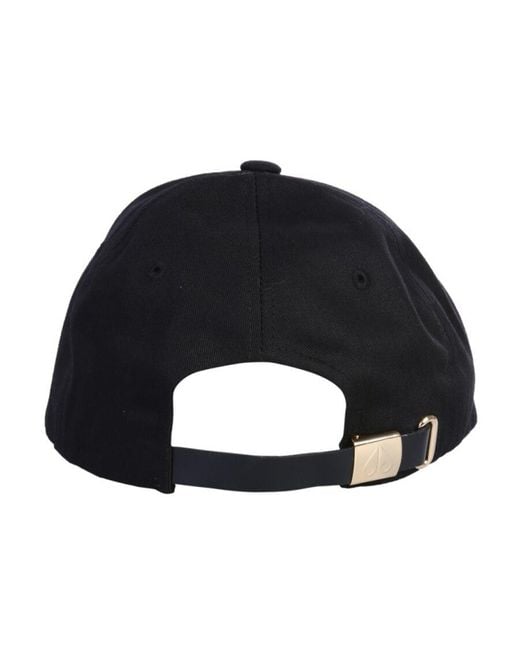 Moose Knuckles Black Metallic Logo Icon Cap for men