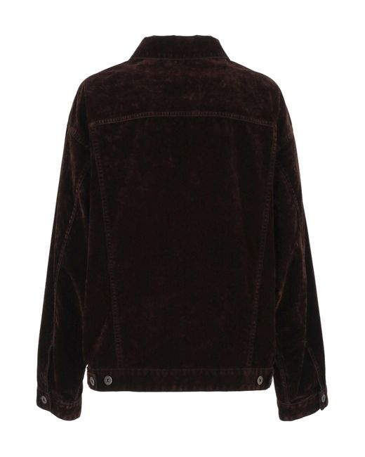 Miu Miu Black Flocked Chambray Jacket