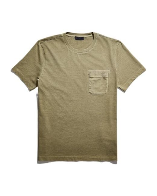 Fay Green Pocket Crew Neck T-Shirt for men