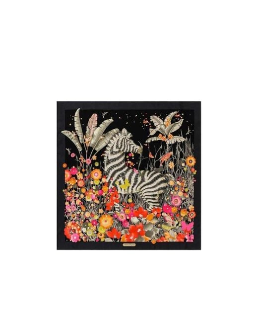 Ferragamo Black Printed Scarf