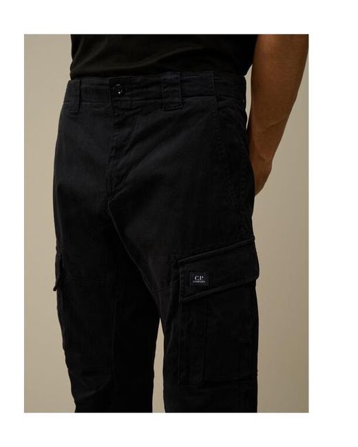 C P Company Black Work Casual Pants for men