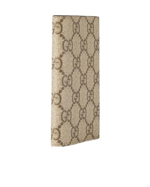 Gucci Natural Gg Emblem Bi-Fold Card Case for men