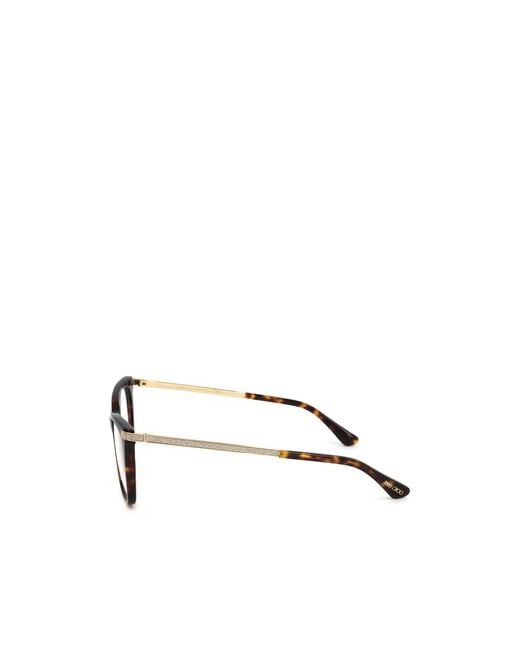 Jimmy Choo White Eyewear Rectangle Frame Glasses