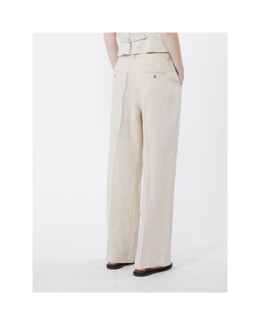 Weekend by Maxmara Natural Malizia Pressed Crease Pants